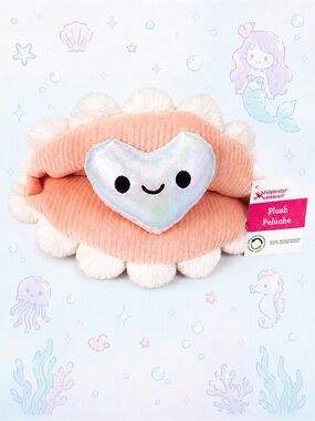 🆓 $0 WITH PURCHASE - WAY TO CELEBRATE NWT Seashell Heart Plush Clam